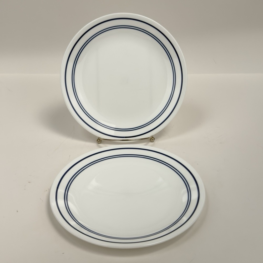 VTG Corelle Classic Cafe Blue Lunch And Salad Plates | Set of 2| 8.5 Inch.